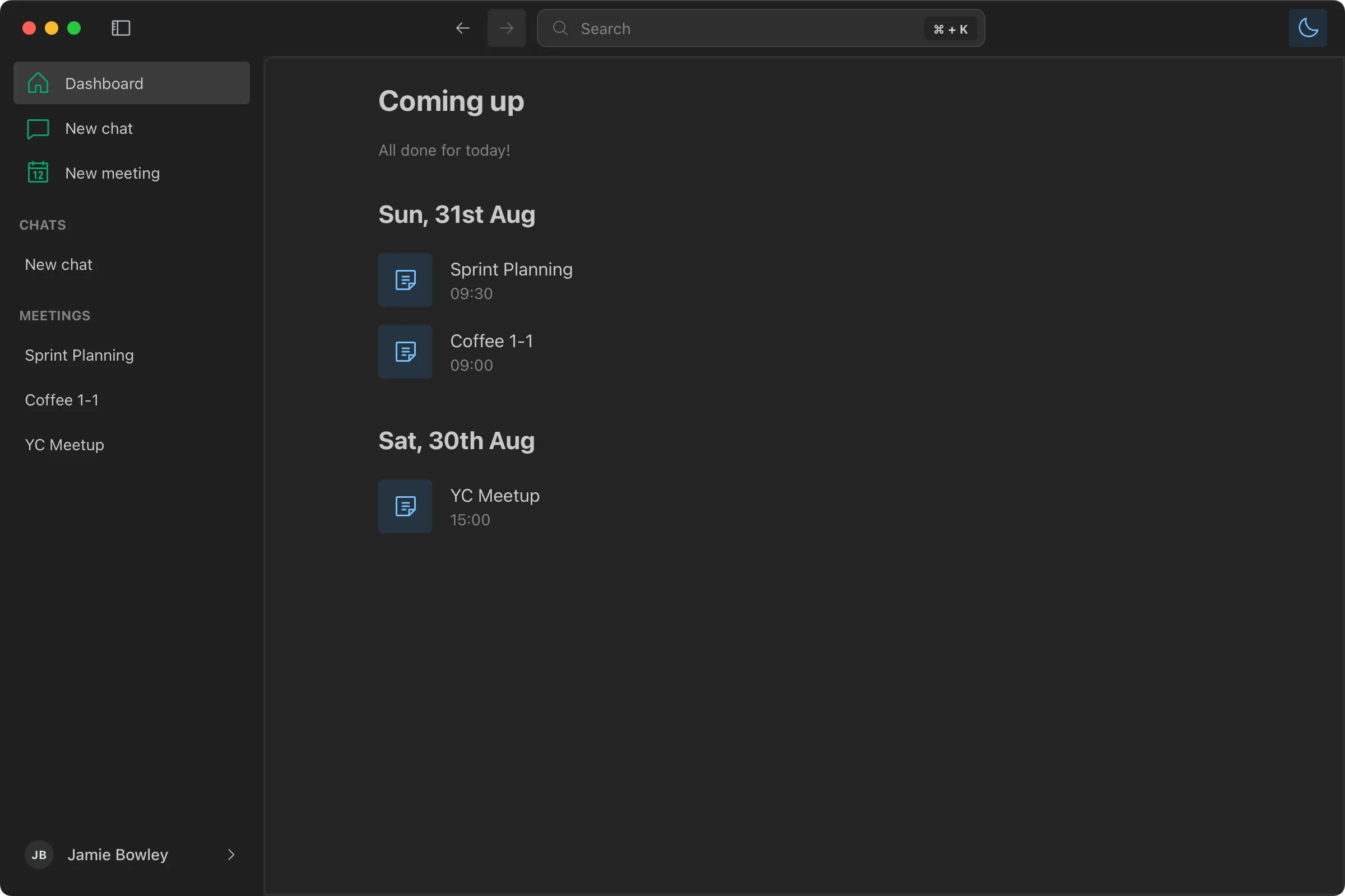 Dashboard preview